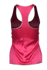 Current Boutique-Diane von Furstenberg - Hot Pink Satin Racerback Tank Top Sz S