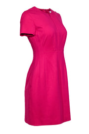 Current Boutique-Diane von Furstenberg - Hot Pink Short Sleeve A-Line Dress Sz 4