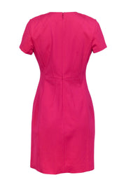 Current Boutique-Diane von Furstenberg - Hot Pink Short Sleeve Sheath Dress Sz 8