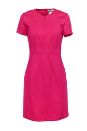 Current Boutique-Diane von Furstenberg - Hot Pink Short Sleeve Sheath Dress Sz 8