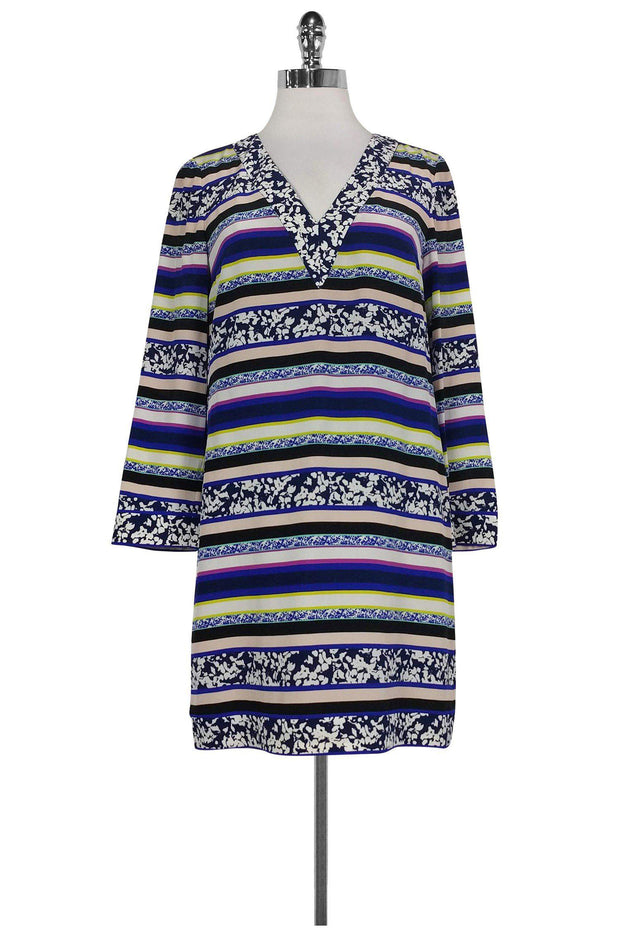 Current Boutique-Diane von Furstenberg - Multicolor Striped Shift Dress Sz 4