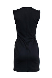 Current Boutique-Diane von Furstenberg - Navy & Black Ribbed Sheath Dress Sz 6