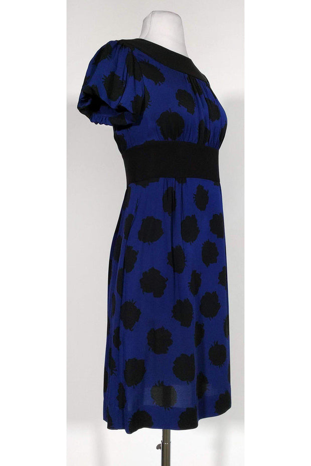 Current Boutique-Diane von Furstenberg - Navy Rose Bud Dress Sz 2