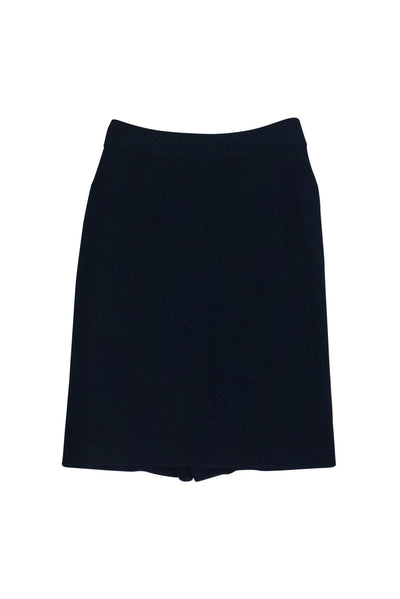 Current Boutique-Diane von Furstenberg - Navy Textured Pencil Skirt Sz 2