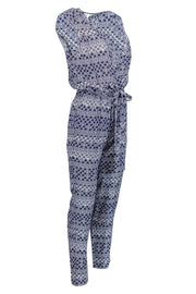 Current Boutique-Diane von Furstenberg - Navy & White Jumpsuit Sz 6