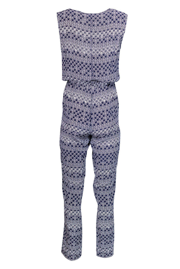 Current Boutique-Diane von Furstenberg - Navy & White Jumpsuit Sz 6