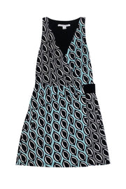 Current Boutique-Diane von Furstenberg - Patterned V-Neck Dress Sz 2