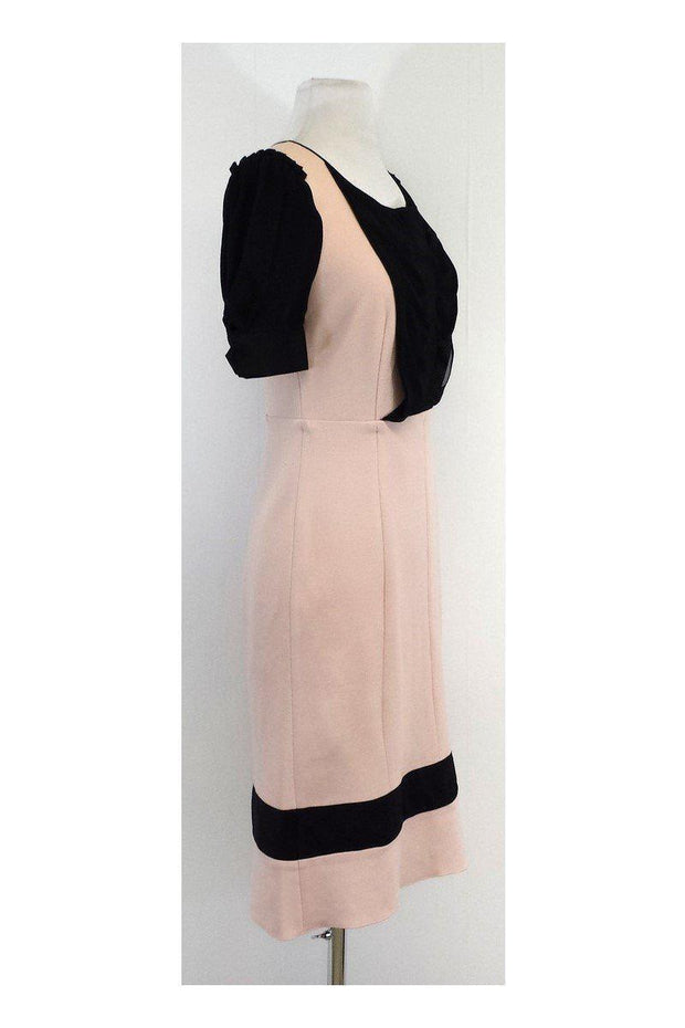 Current Boutique-Diane von Furstenberg - Pink & Black Short Sleeve Dress Sz 6