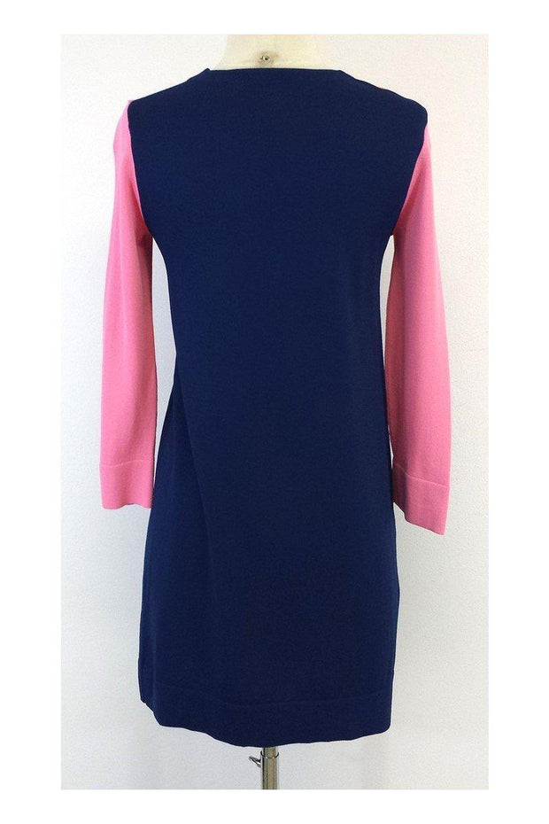 Current Boutique-Diane von Furstenberg - Pink, Navy & White Dress Sz XS/P