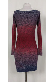 Current Boutique-Diane von Furstenberg - Pink, Purple & Navy Spotted Dress Sz 4