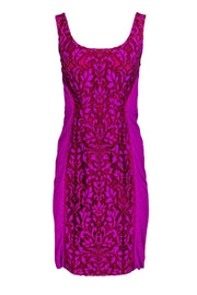 Current Boutique-Diane von Furstenberg - Plum Lacy Sleeveless Dress Sz 4