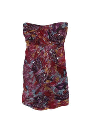 Current Boutique-Diane von Furstenberg - Printed Strapless Dress Sz 2