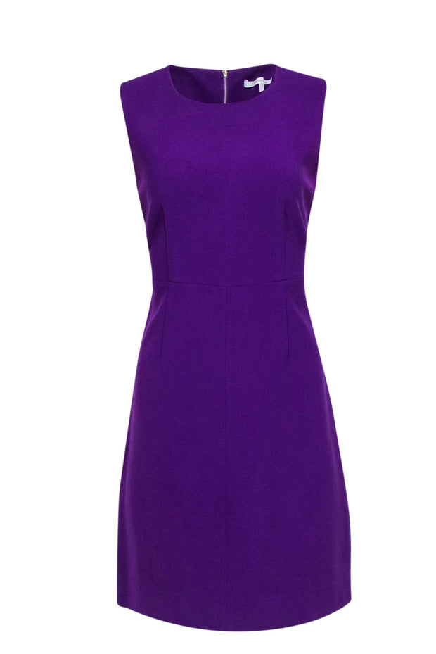 Current Boutique-Diane von Furstenberg - Purple Ponte Sleeveless Sheath Dress Sz 8