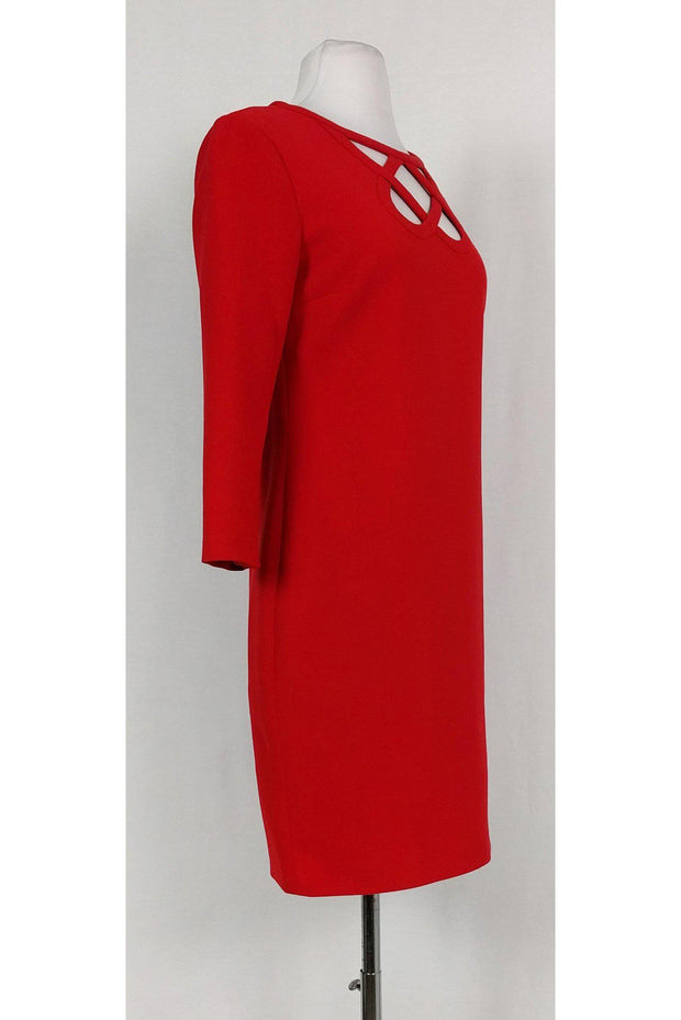 Current Boutique-Diane von Furstenberg - Red Dress w/ Cut Out Sz 2