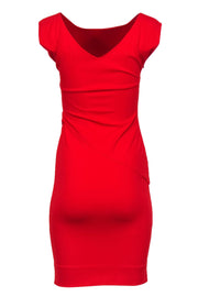 Current Boutique-Diane von Furstenberg - Red Gathered-Side Sheath Dress Sz 0