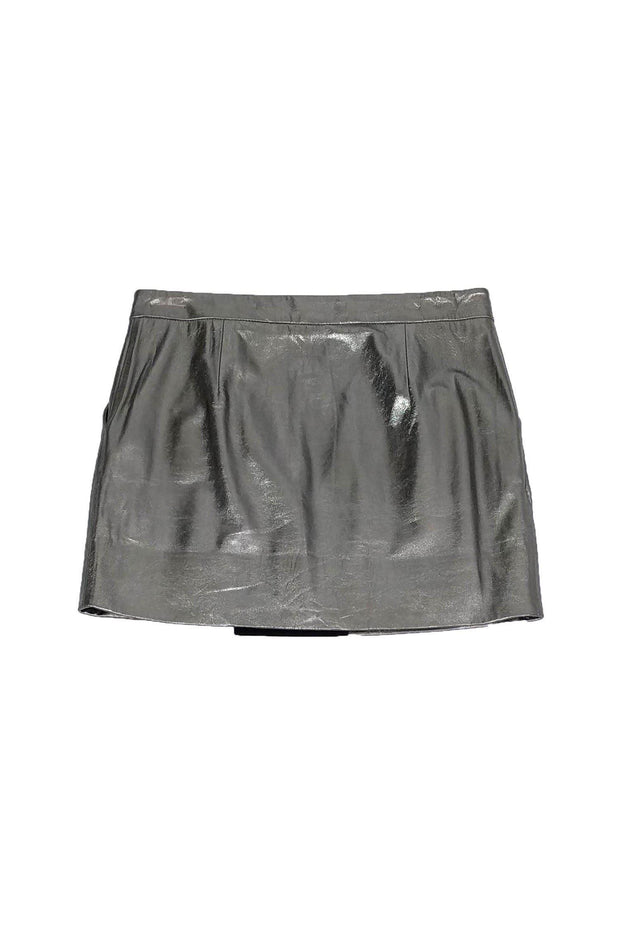 Current Boutique-Diane von Furstenberg - Silver Metallic Melissa Skirt Sz 4