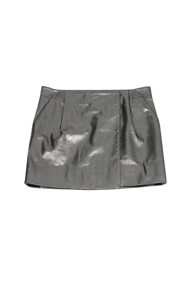 Current Boutique-Diane von Furstenberg - Silver Metallic Melissa Skirt Sz 4