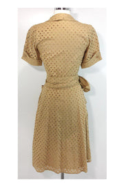 Current Boutique-Diane von Furstenberg - Tan Eyelet Cotton Dress Sz 2