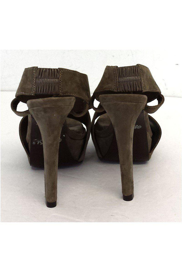 Current Boutique-Diane von Furstenberg - Taupe Suede Platform Heels Sz 6.5