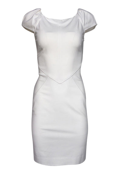 Current Boutique-Diane von Furstenberg - White Bodycon Dress Sz 4