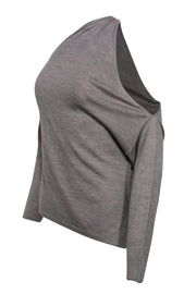 Current Boutique-Dion Lee - Gray Wool One-Shoulder Sweater Sz 2