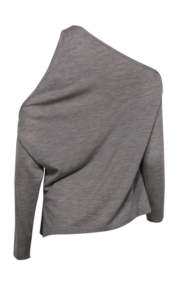 Current Boutique-Dion Lee - Gray Wool One-Shoulder Sweater Sz 2