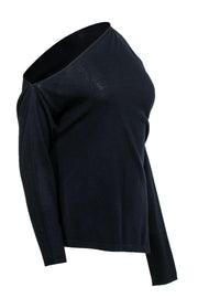 Current Boutique-Dion Lee - Navy Wool One-Shoulder Sweater Sz 2