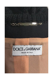 Current Boutique-Dolce & Gabbana - Black Wool Cropped Jacket Sz 4