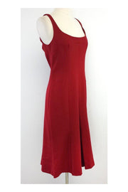 Current Boutique-Dolce & Gabbana - Red Wool Blend Sleeveless Dress Sz 10