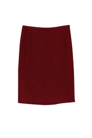 Current Boutique-Dolce & Gabbana - Wool Burgundy Skirt Sz 10