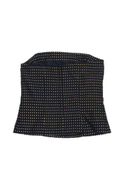 Current Boutique-Doncaster - Black Strapless Top w/ Gold Dots Sz 10