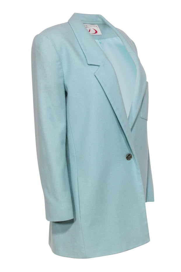 Current Boutique-Doncaster - Blue Buttoned Longline Blazer Sz 12