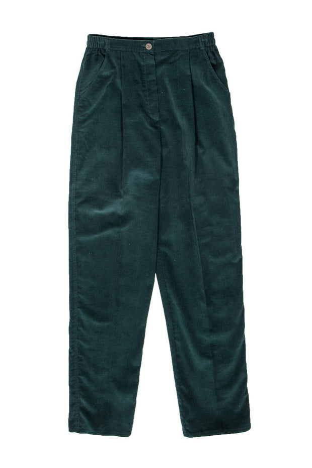 Current Boutique-Doncaster - Emerald Green Corduroy Tapered Trousers Sz 8