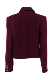 Current Boutique-Doncaster - Maroon Open-Front Jacket w/ Golden Buttons Sz 10