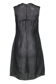 Current Boutique-Donna Karan - Greenish Gray Sheer Long Silky Vest Sz 10