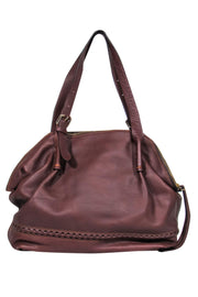 Current Boutique-Dooney & Bourke - Large Brown Leather "Braided Diamond Shopper" Tote