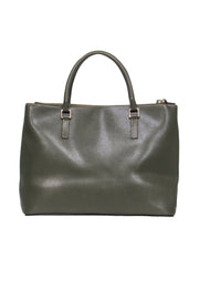 Current Boutique-Dooney & Bourke - Olive Leather Tote Bag w/ Side Snaps