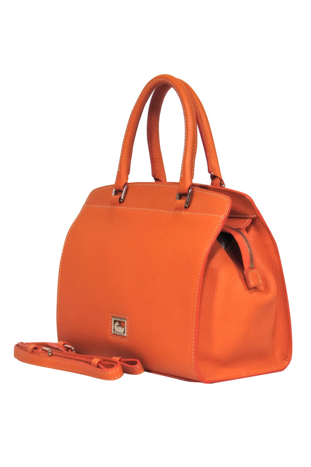 Current Boutique-Dooney & Bourke - Orange Pebbled Convertible Carryall Bag