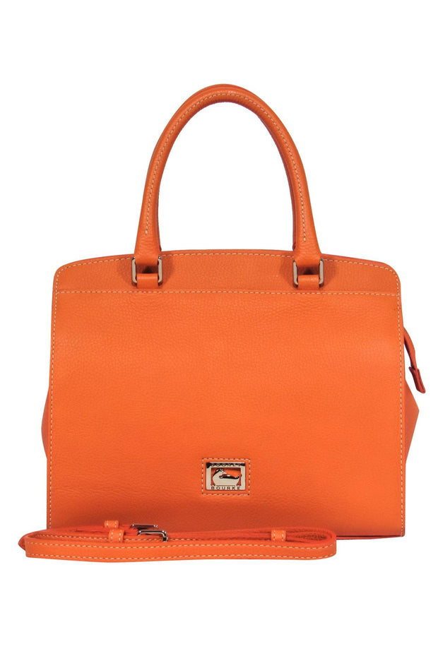 Current Boutique-Dooney & Bourke - Orange Pebbled Convertible Carryall Bag