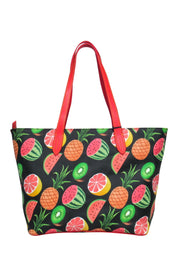 Current Boutique-Dooney & Bourke - Pebbled Leather Tropical Fruit Printed Toe