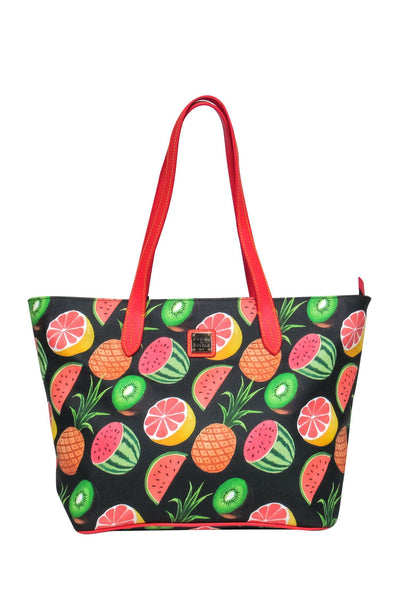 Current Boutique-Dooney & Bourke - Pebbled Leather Tropical Fruit Printed Toe