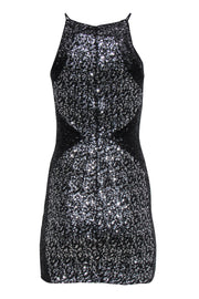 Current Boutique-Dress the Population - Black & Silver Sequined Bodycon Dress Sz XS