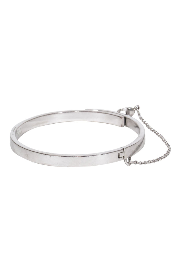 Current Boutique-Eddie Borgo - Silver Thin Safety Chain Hinge Bracelet