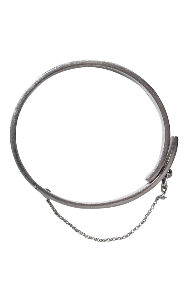 Current Boutique-Eddie Borgo - Silver Thin Safety Chain Hinge Bracelet