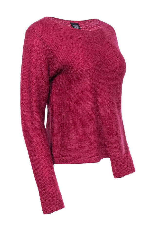 Current Boutique-Eileen Fisher - Berry Wool Blend Knit Sweater Sz XS