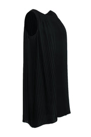 Current Boutique-Eileen Fisher - Black Pleated Mini Shift Dress Sz S