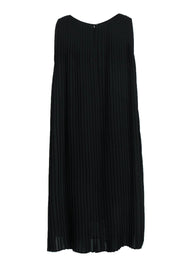 Current Boutique-Eileen Fisher - Black Pleated Mini Shift Dress Sz S