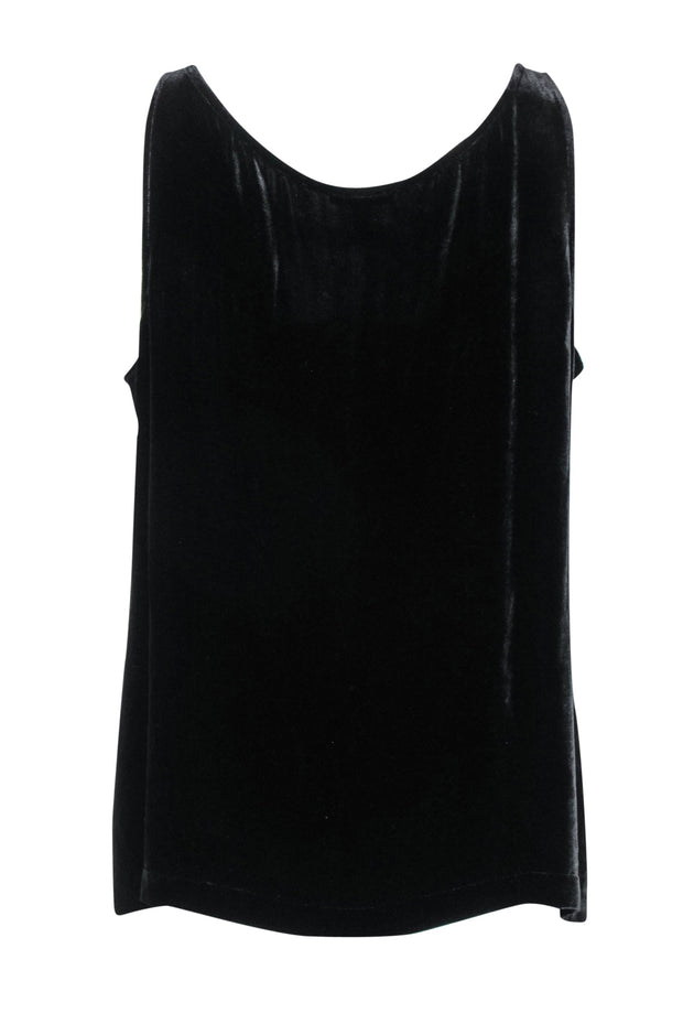 Current Boutique-Eileen Fisher - Black Velvet Tank Sz L