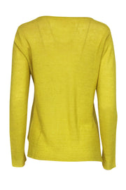 Current Boutique-Eileen Fisher - Bright Yellow Linen Sweater Sz S