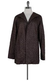 Current Boutique-Eileen Fisher - Brown Textured Open Jacket Sz XS